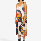 Slip Dress - Impasto Print Satin