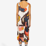 Slip Dress - Impasto Print Satin