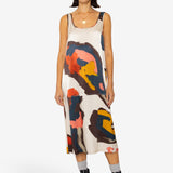 Slip Dress - Impasto Print Satin