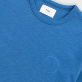 Slub Embroidered T-Shirt - Soft Blue