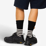 Striped Socks - Black / Ecru