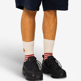 Striped Socks - Crimson / Stone