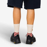 Striped Socks - Crimson / Stone