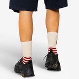 Striped Socks - Crimson / Stone