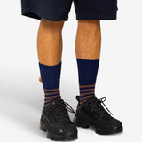 Striped Socks - Brown / Navy