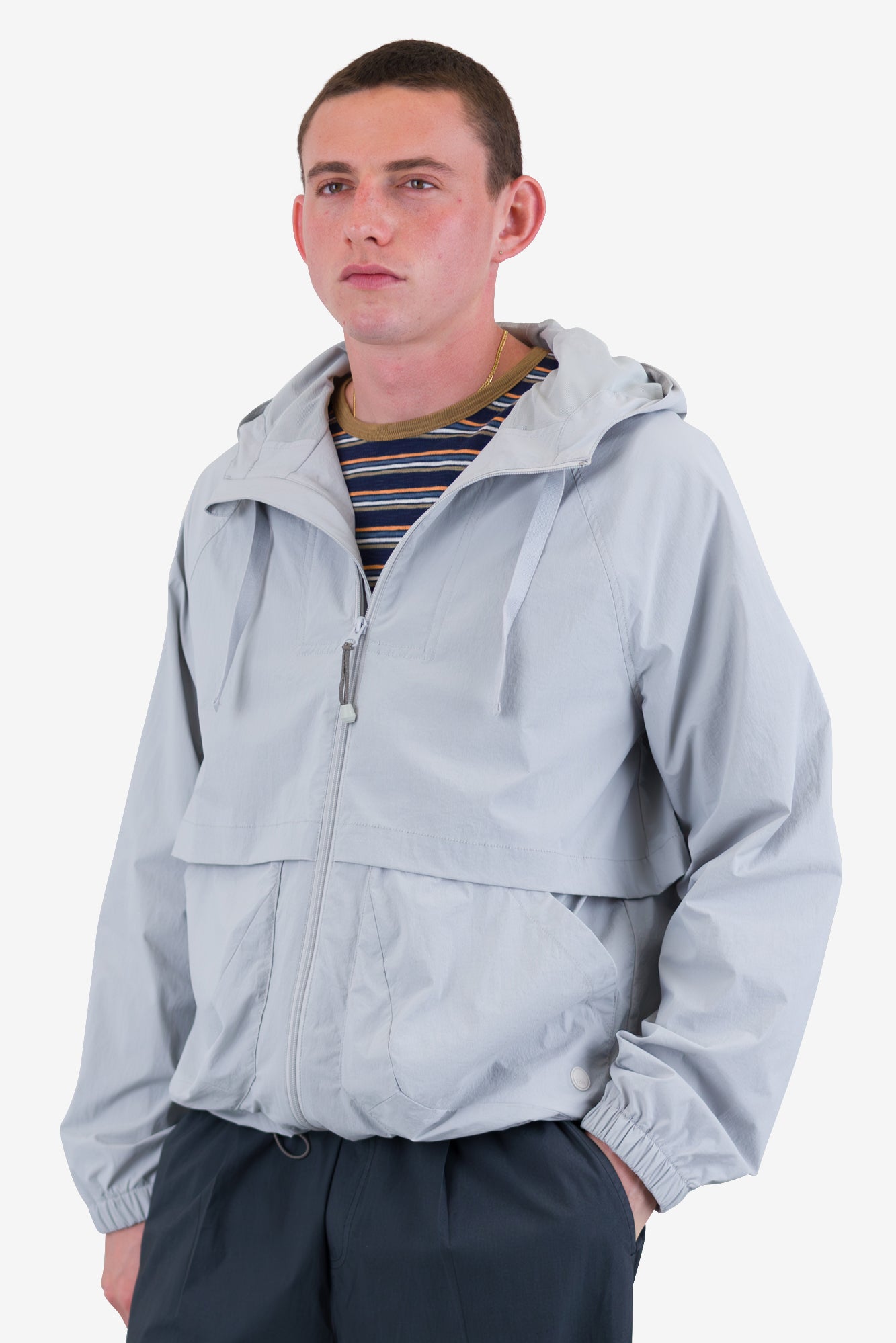 Folk Prism Zip Thru - Soft Blue