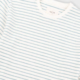 Short Sleeve Textured Stripe T-Shirt - Ecru / Misty Green