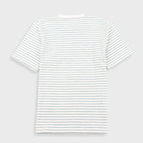 Short Sleeve Textured Stripe T-Shirt - Ecru / Misty Green