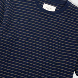 Short Sleeve Textured Stripe T-Shirt - Navy / Olive
