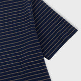 Short Sleeve Textured Stripe T-Shirt - Navy / Olive