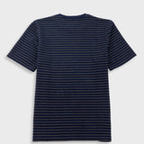 Short Sleeve Textured Stripe T-Shirt - Navy / Olive