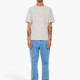 Short Sleeve Textured T-Shirt - Light Grey Melange