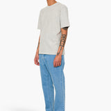 Short Sleeve Textured T-Shirt - Light Grey Melange