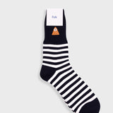 Striped Socks - Black / Ecru