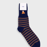 Striped Socks - Brown / Navy