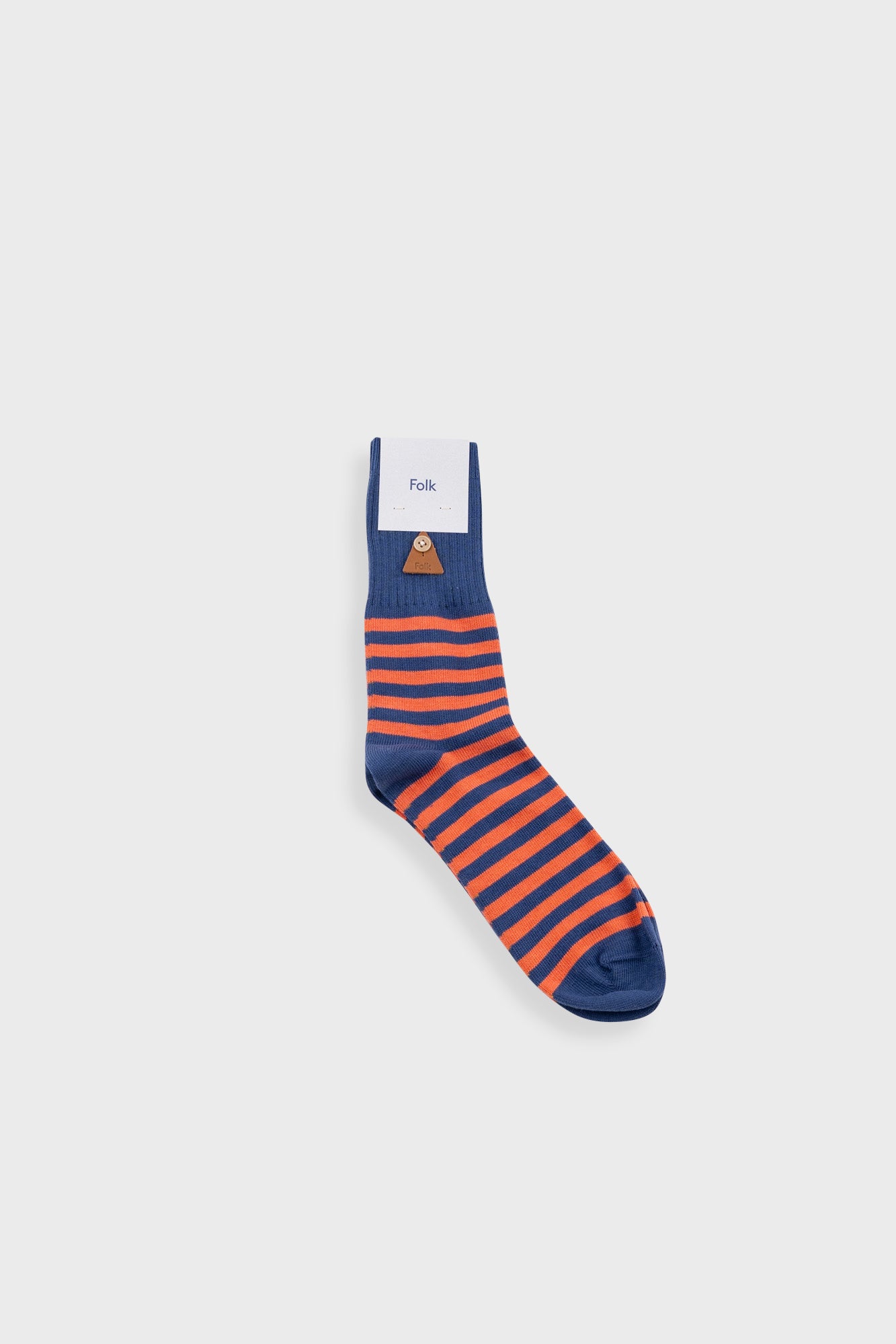 Folk | Folk Striped Sock - Orange Blue Stripe