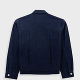 Navy blue jacket on a light gray background