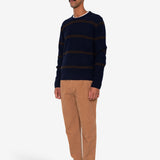 Waffle Crew - Navy Espresso Stripe