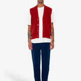 Waffle Vest - Crimson