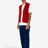 Waffle Vest - Crimson