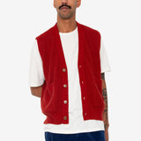 Waffle Vest - Crimson