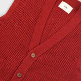 Waffle Vest - Crimson