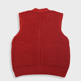 Waffle Vest - Crimson