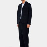 Wide Fit Blazer - Ash Navy Brushed Twill
