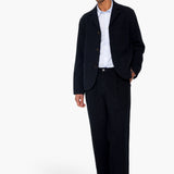 Wide Fit Blazer - Ash Navy Brushed Twill