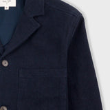 Wide Fit Blazer - Ash Navy Brushed Twill