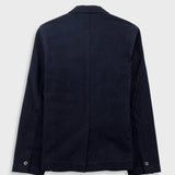 Wide Fit Blazer - Ash Navy Brushed Twill