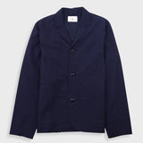 Wide Fit Blazer - Navy Tech Slub