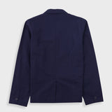 Wide Fit Blazer - Navy Tech Slub