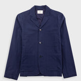 Folk | Folk Wide Fit Blazer - Navy Textured Cotton