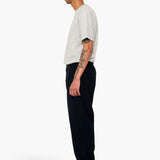 Wide Fit Trouser - Ash Navy Brushed Twill