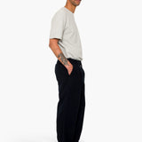 Wide Fit Trouser - Ash Navy Brushed Twill