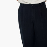 Wide Fit Trouser - Ash Navy Brushed Twill