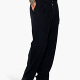 Wide Fit Trouser - Ash Navy Brushed Twill