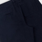 Wide Fit Trouser - Ash Navy Brushed Twill