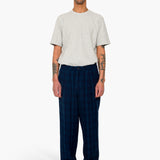Wide Fit Trouser - Indigo Wool Check