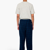 Wide Fit Trouser - Indigo Wool Check