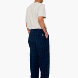 Wide Fit Trouser - Indigo Wool Check