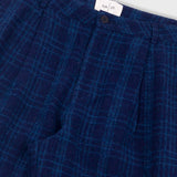 Wide Fit Trouser - Indigo Wool Check