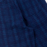Wide Fit Trouser - Indigo Wool Check