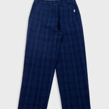 Wide Fit Trouser - Indigo Wool Check