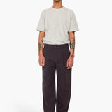 Wide Fit Trouser - Navy Brown Stripe