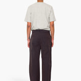 Wide Fit Trouser - Navy Brown Stripe