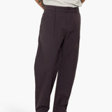 Wide Fit Trouser - Navy Brown Stripe