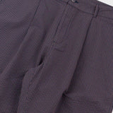 Wide Fit Trouser - Navy Brown Stripe
