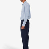 Wide Fit Trouser - Navy Tech Slub